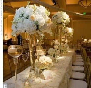 Pearl and Crystal Centrepieces