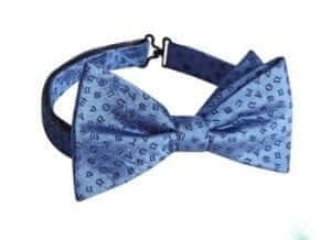 Hammond & Co by Patrick Grant Designer Blue Astrology Sign Silk Bow Tie