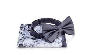 Red Herring Grey Bow Tie and Pocket Square