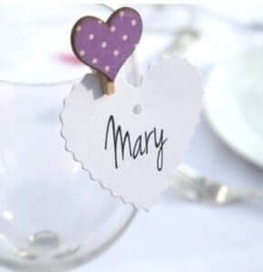 wedding favours name pegs