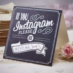 Instagram wedding sign