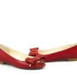 Red Ballerina Statement Wedding Shoe