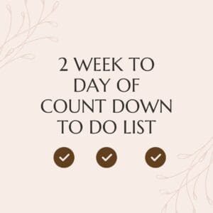 wedding count down timeline