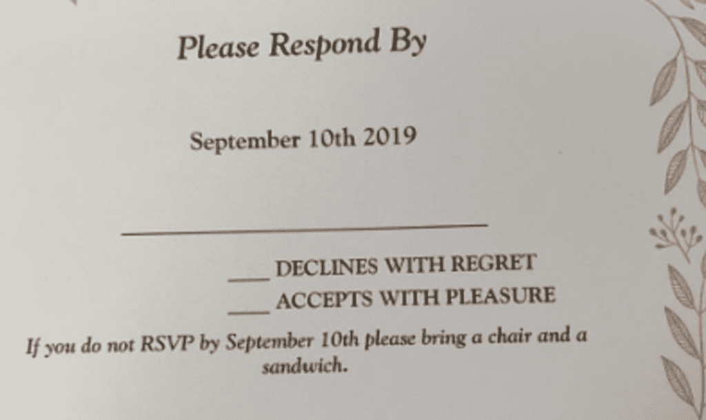 getting guests to rsvp to your wedding