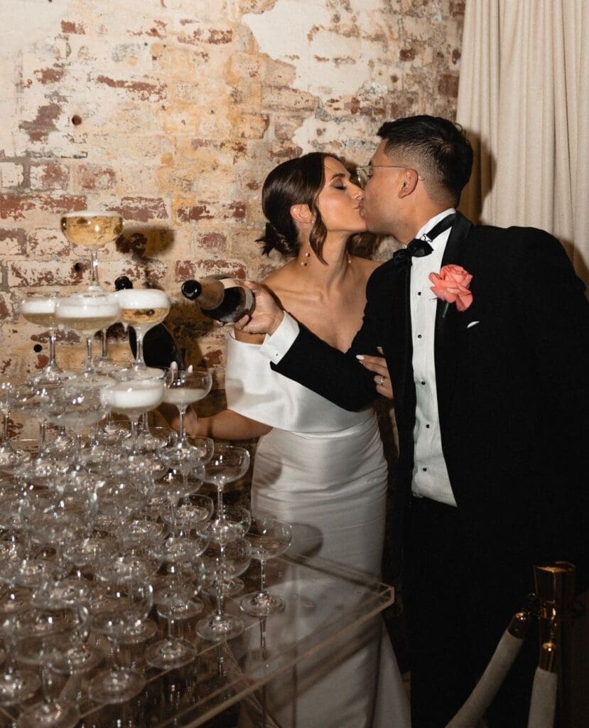 champagne tower wedding